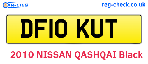 DF10KUT are the vehicle registration plates.