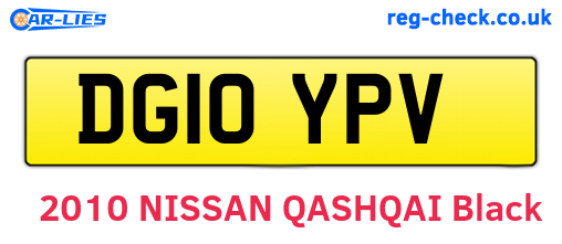 DG10YPV are the vehicle registration plates.