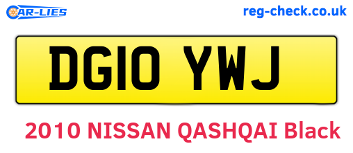 DG10YWJ are the vehicle registration plates.
