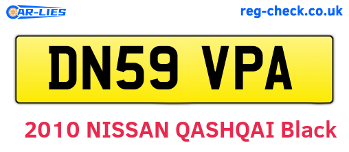 DN59VPA are the vehicle registration plates.