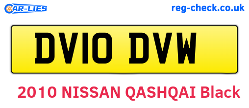 DV10DVW are the vehicle registration plates.