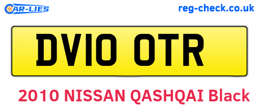 DV10OTR are the vehicle registration plates.