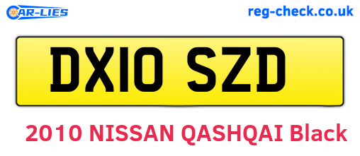 DX10SZD are the vehicle registration plates.