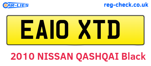 EA10XTD are the vehicle registration plates.