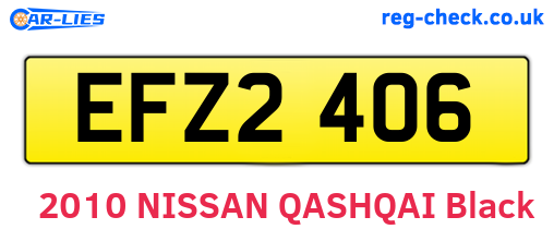 EFZ2406 are the vehicle registration plates.