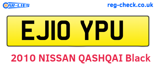 EJ10YPU are the vehicle registration plates.