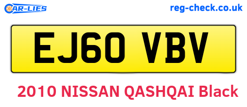 EJ60VBV are the vehicle registration plates.