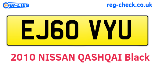EJ60VYU are the vehicle registration plates.