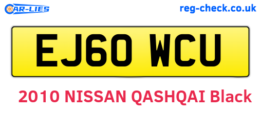 EJ60WCU are the vehicle registration plates.