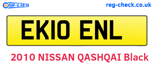 EK10ENL are the vehicle registration plates.