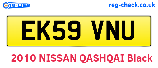 EK59VNU are the vehicle registration plates.