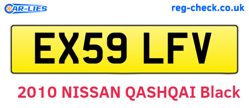 EX59LFV are the vehicle registration plates.