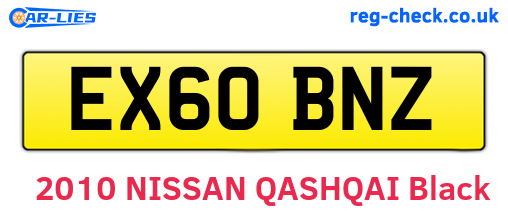 EX60BNZ are the vehicle registration plates.