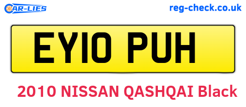 EY10PUH are the vehicle registration plates.