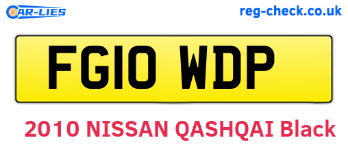 FG10WDP are the vehicle registration plates.