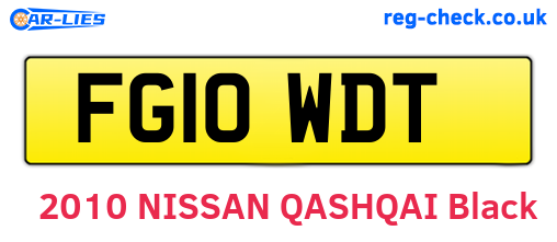 FG10WDT are the vehicle registration plates.