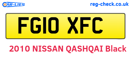 FG10XFC are the vehicle registration plates.