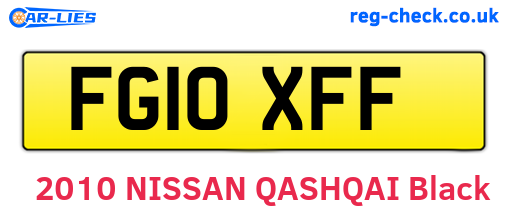 FG10XFF are the vehicle registration plates.