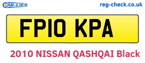 FP10KPA are the vehicle registration plates.