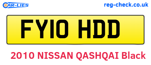 FY10HDD are the vehicle registration plates.