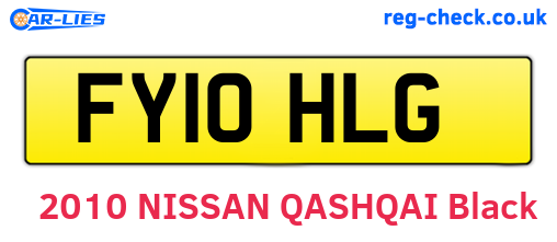 FY10HLG are the vehicle registration plates.