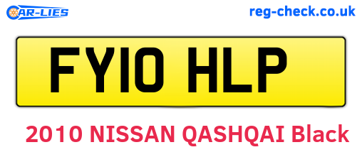 FY10HLP are the vehicle registration plates.