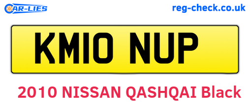 KM10NUP are the vehicle registration plates.