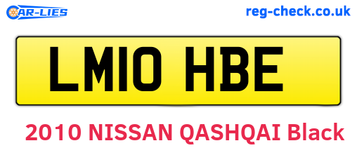 LM10HBE are the vehicle registration plates.