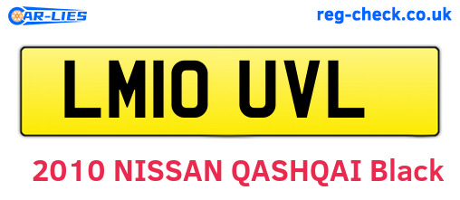 LM10UVL are the vehicle registration plates.