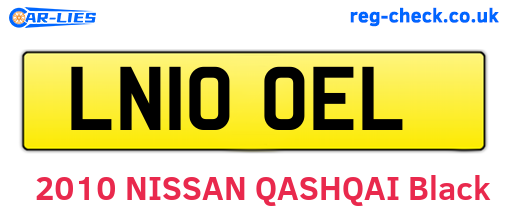 LN10OEL are the vehicle registration plates.