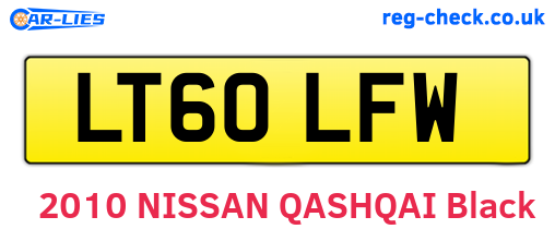LT60LFW are the vehicle registration plates.