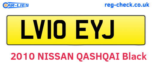 LV10EYJ are the vehicle registration plates.