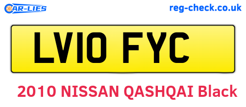 LV10FYC are the vehicle registration plates.