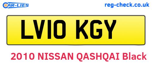 LV10KGY are the vehicle registration plates.