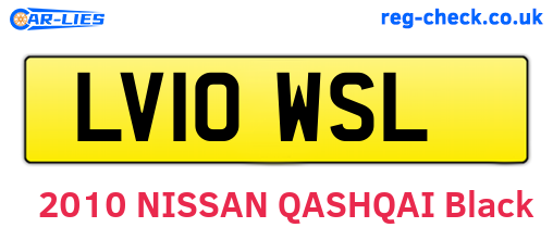 LV10WSL are the vehicle registration plates.