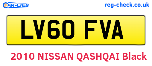 LV60FVA are the vehicle registration plates.