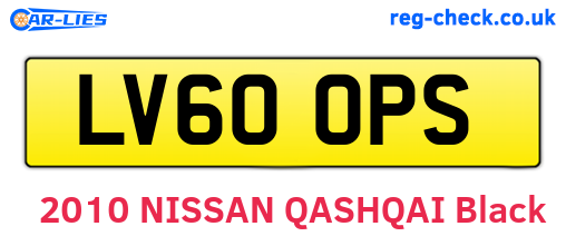 LV60OPS are the vehicle registration plates.