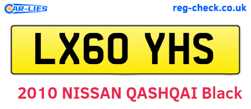 LX60YHS are the vehicle registration plates.