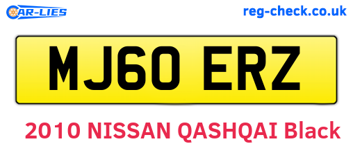 MJ60ERZ are the vehicle registration plates.