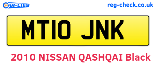 MT10JNK are the vehicle registration plates.