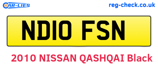 ND10FSN are the vehicle registration plates.