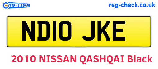 ND10JKE are the vehicle registration plates.