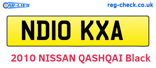 ND10KXA are the vehicle registration plates.