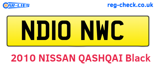 ND10NWC are the vehicle registration plates.