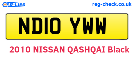 ND10YWW are the vehicle registration plates.