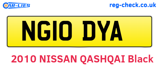 NG10DYA are the vehicle registration plates.