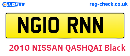 NG10RNN are the vehicle registration plates.