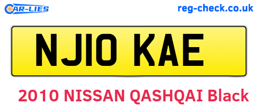 NJ10KAE are the vehicle registration plates.