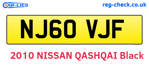 NJ60VJF are the vehicle registration plates.