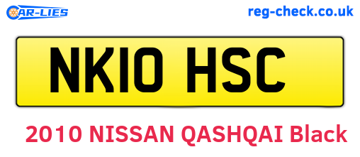 NK10HSC are the vehicle registration plates.